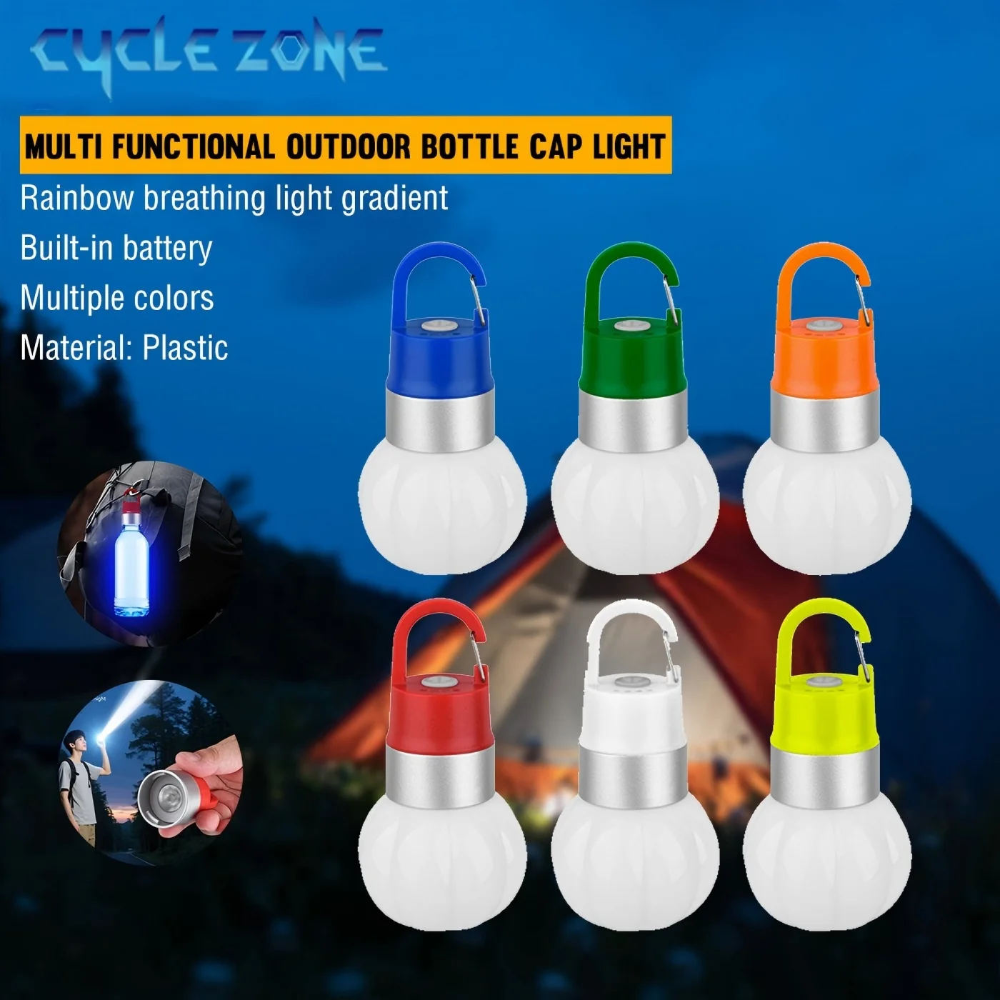 متعددة الوظائف في الهواء الطلق التخييم مصباح لتهيئة الجو مصباح يدوي محمول مع هوك غطاء زجاجة قابل للفصل ضوء فانوس طوارئ #6