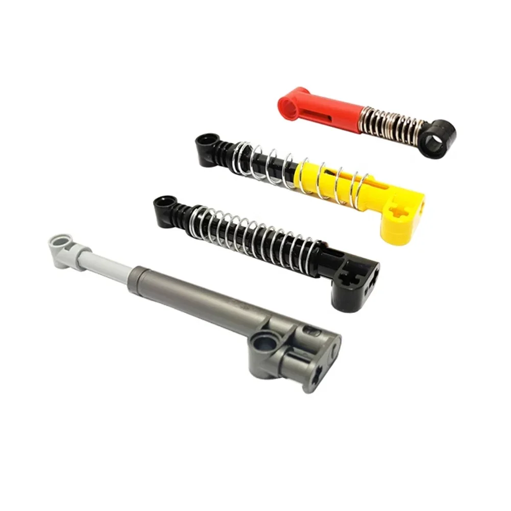 MOC تعليق التوجيه دفع قضيب مضرب الربيع امتصاص الصدمات الأجزاء الفنية DIY بها بنفسك اللبنات الإطارات سيارة شاحنة محرك الطوب #5