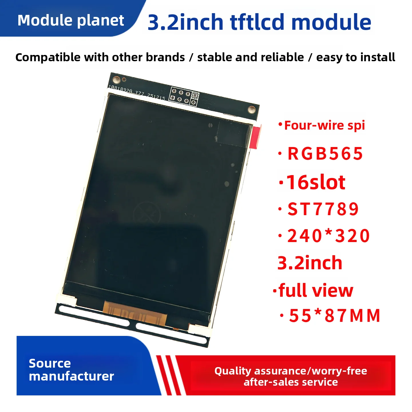 3.2inch TFT LCD Module LCD Display 240*320 Resolution ST7789 Drive IPS