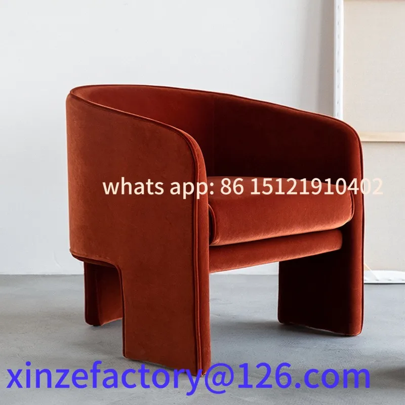 

Customizable Italian Minimalist Velvet Sofa Chair Clothing Store Small Apartment Living Room