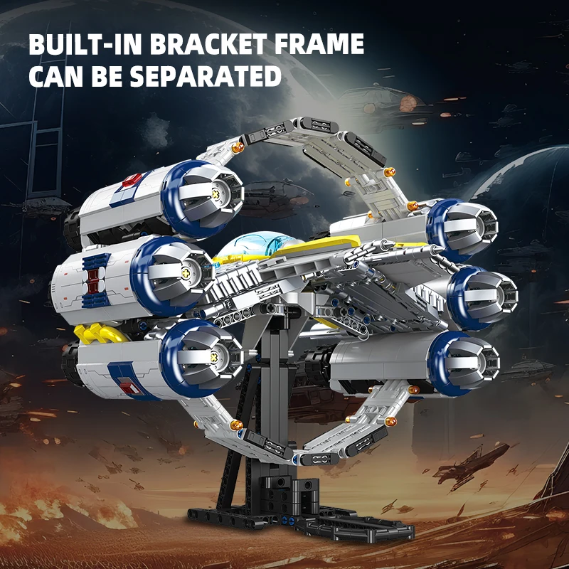 1896Pcs MOC Space Wars Star Fighter Spaceship Model Building Blocks Galaxy Sci-Fi Vehicle DIY Bricks Assembly Toys Adult Gifts view 3