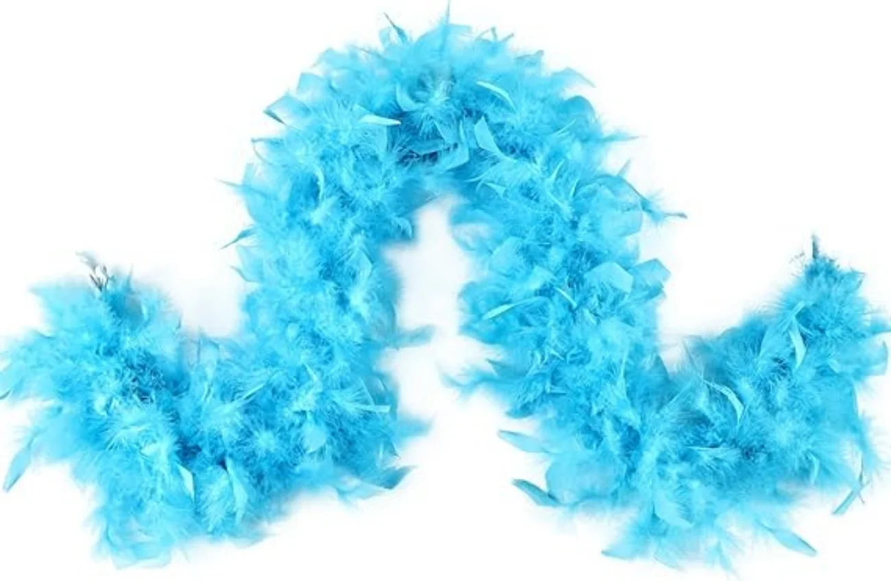 2M 38g Fluffy Turkey Feather Boa Shawl Headdress for Carnival Party Cosplay Costume Art Craft Decoration Accessories Photo Props