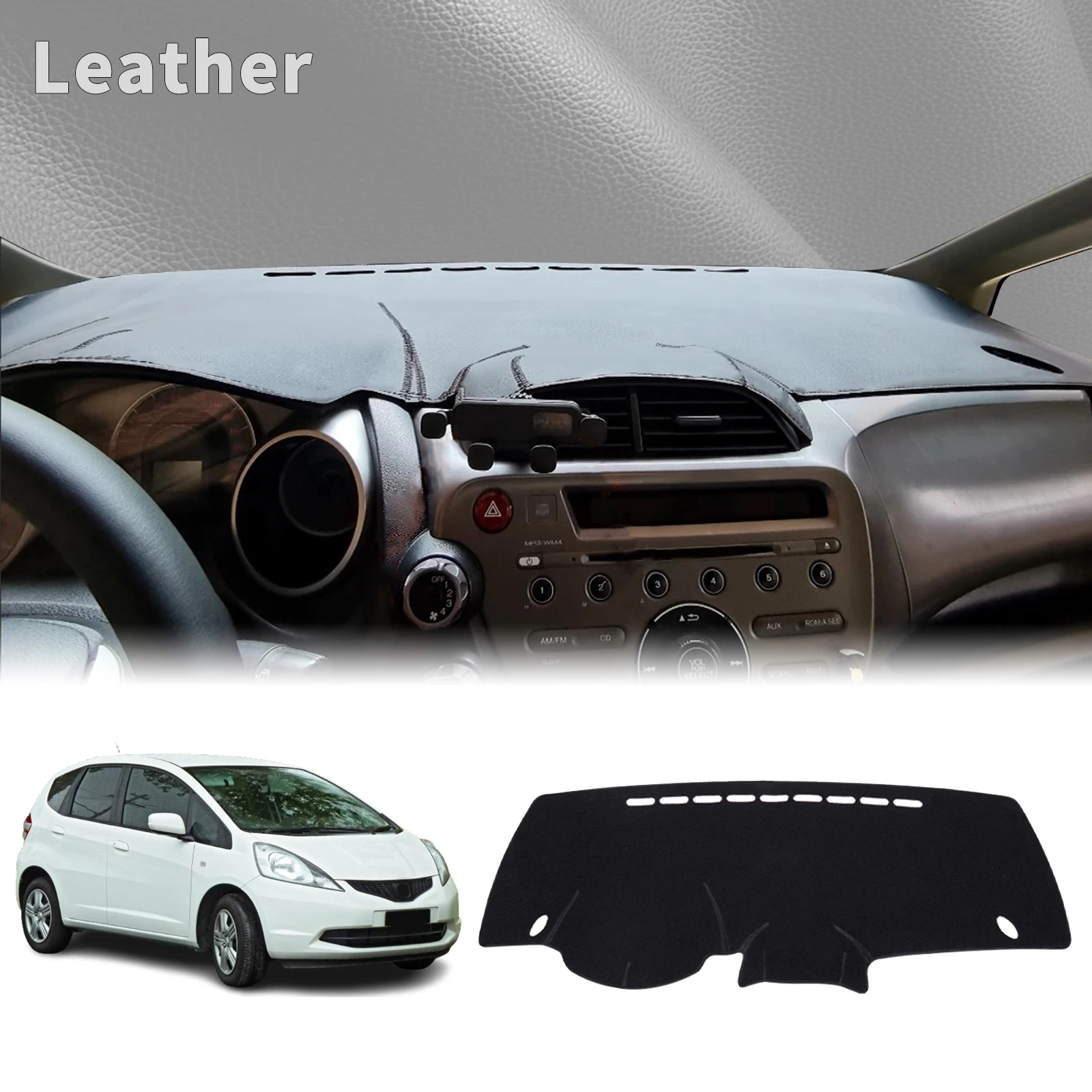 

for Honda Jazz 2007-2013 Fit Shuttle 2011-2014 Dashmat Dashboard Cover Pad DashMat Sunshade Protective Carpet Car Accessories