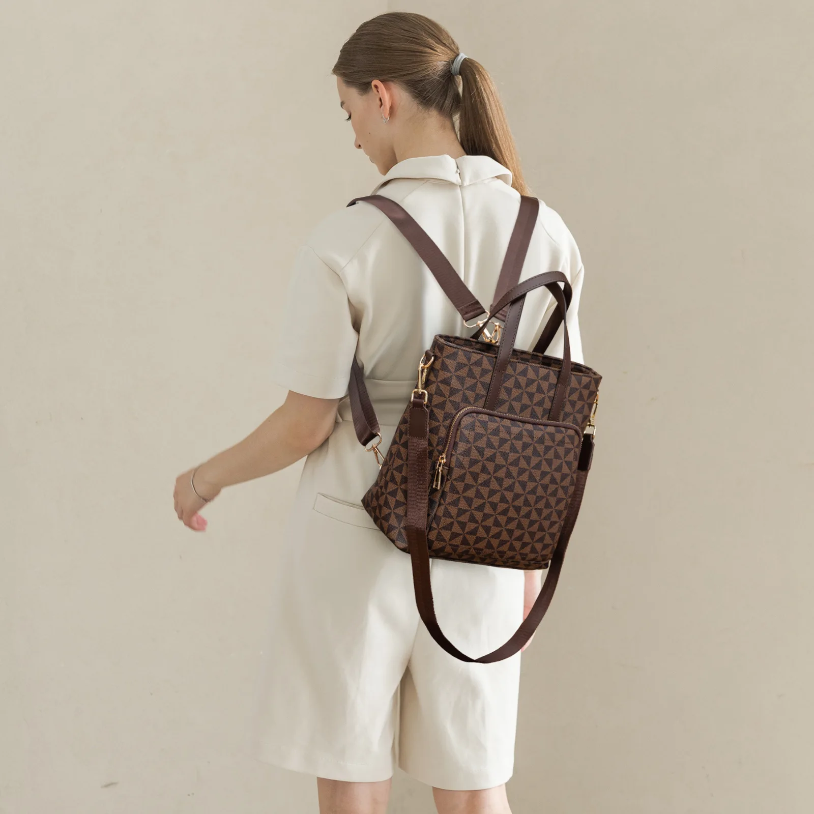 High Quality Women Backpacks Ladies Travel Bag Leather Girl's School Bags Casual Female Shoulder Bags
