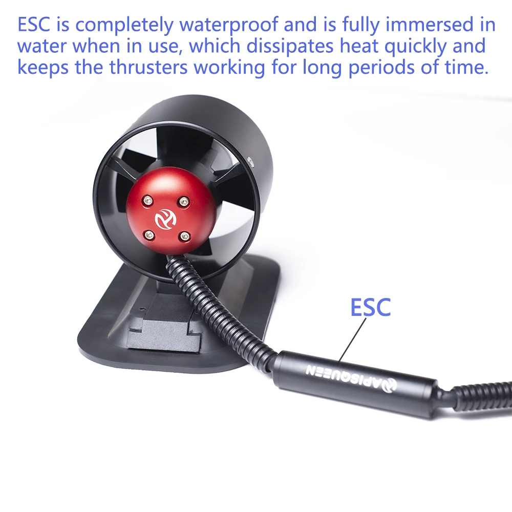 APISQUEEN MU7 Dual Underwater Thruster Set 24V 10kg 22lb Thrust 870W Cruise Control for Kayak SUP Boat