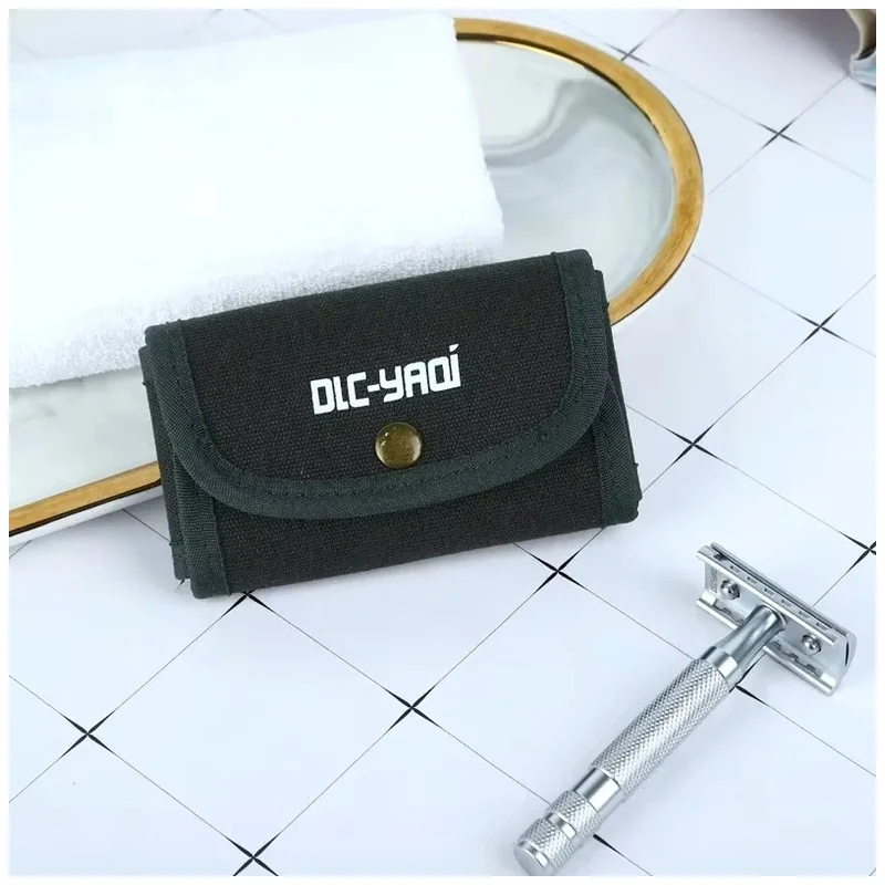YAQI Dark Green Color travel Bag Pouch Wet Shave Tools for Men Shaving Safety Razors Men Shaving Products Best Gift for Men
