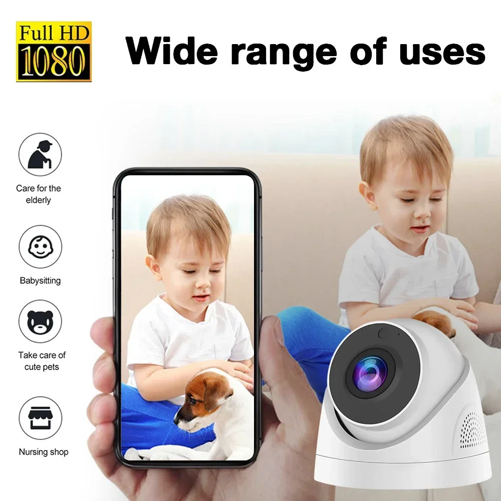 

Wireless WiFi IP Camera HD 1080P Video Surveillance IR Night Vision Motion Detection Dome Camera Home Security Indoor Camcorder