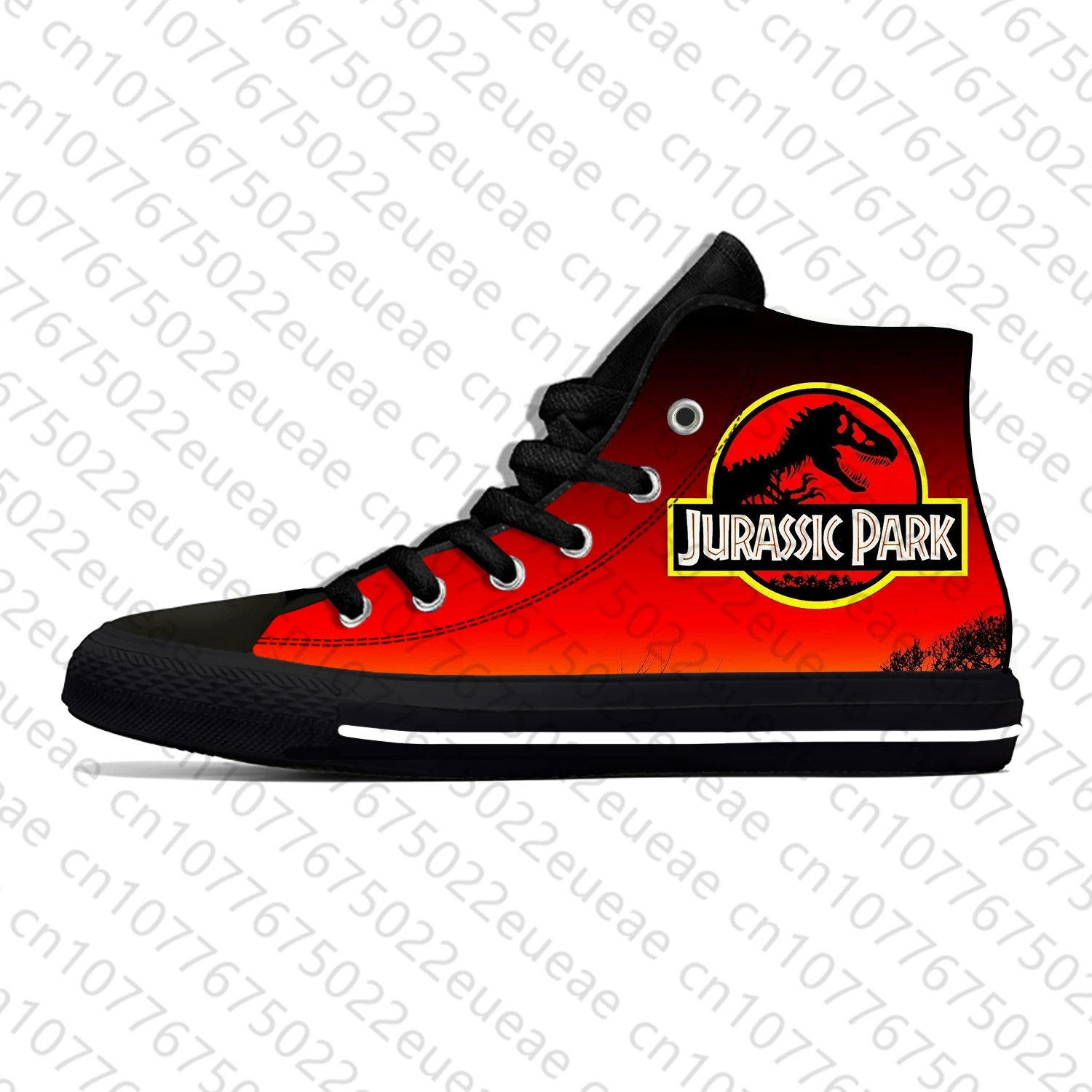 Park Dinosaur Anime Cartoon Manga Comic Jurassic Casual Cloth Shoes High Top Lightweight Breathable 3D Print Men Women Sneakers