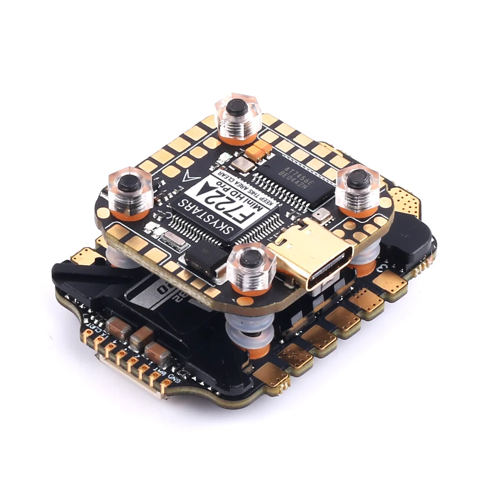 SKYSTAES F722FC MPU6000&55A 45A 4IN1 ESC BLHeli_32 Stack 2-6S Baro Built-in OSD Full Color LED Support DJI RC FPV Racing Drone