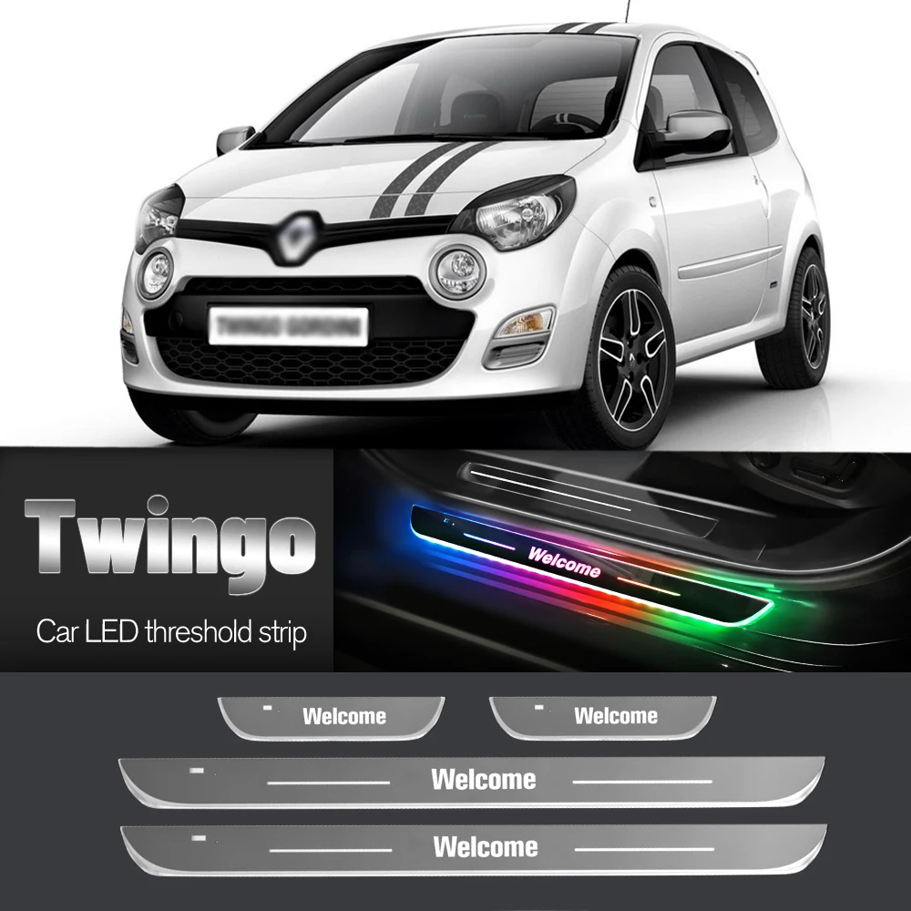 

Car Door Sill Light For Renault Twingo 2 3 2007-2023 2013 2015 2020 Customized Logo LED Welcome Threshold Pedal Lamp Accessories