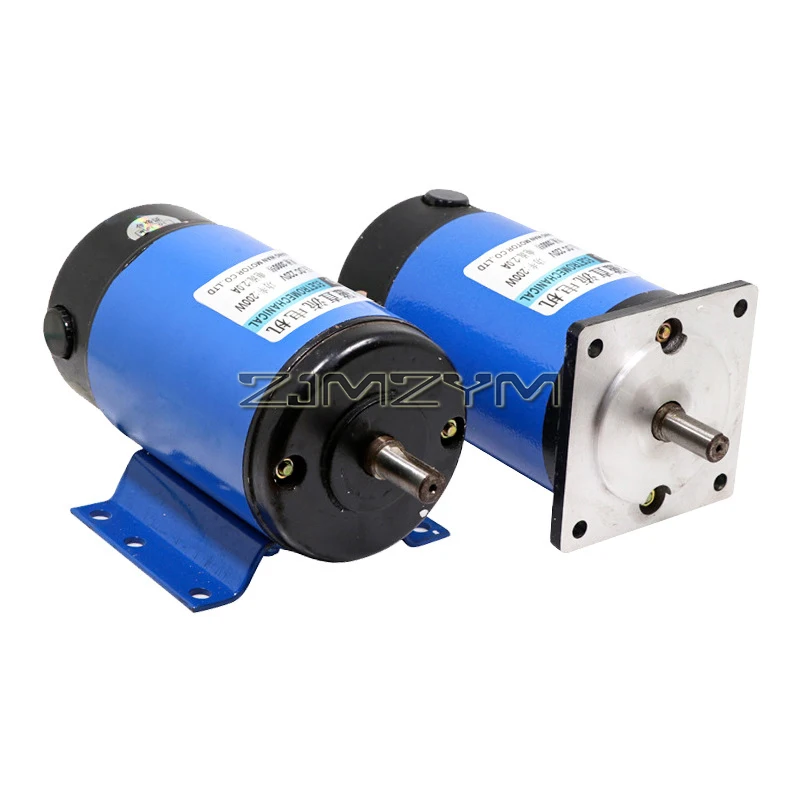 

200W High Torque DC Motor 220V 1800RPM Permanent Magnet Motor High Speed Reversible Electric Motor Carbon Brushes 12X30mm Shaft