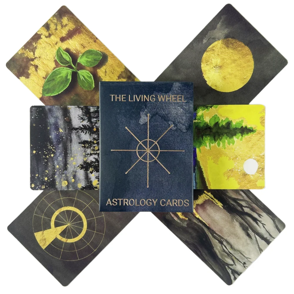

Карты астрологии «Живое колесо» Oracle A Tarot, английское издание для гадания, колода Borad Games