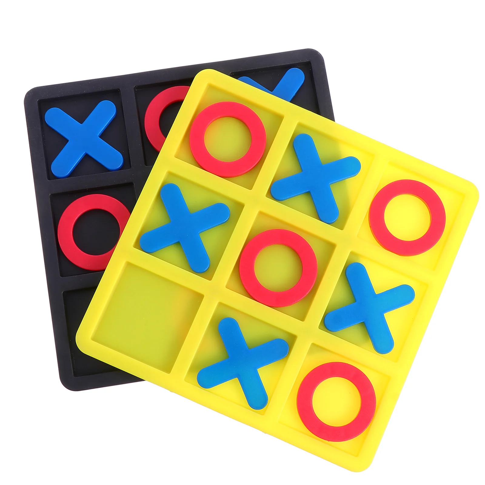 2 박스 Xo 체스 전략 보드 게임 촉각 퍼즐 어린이를위한 3d 퍼즐 Noughts and Crosses Toys Tabletop