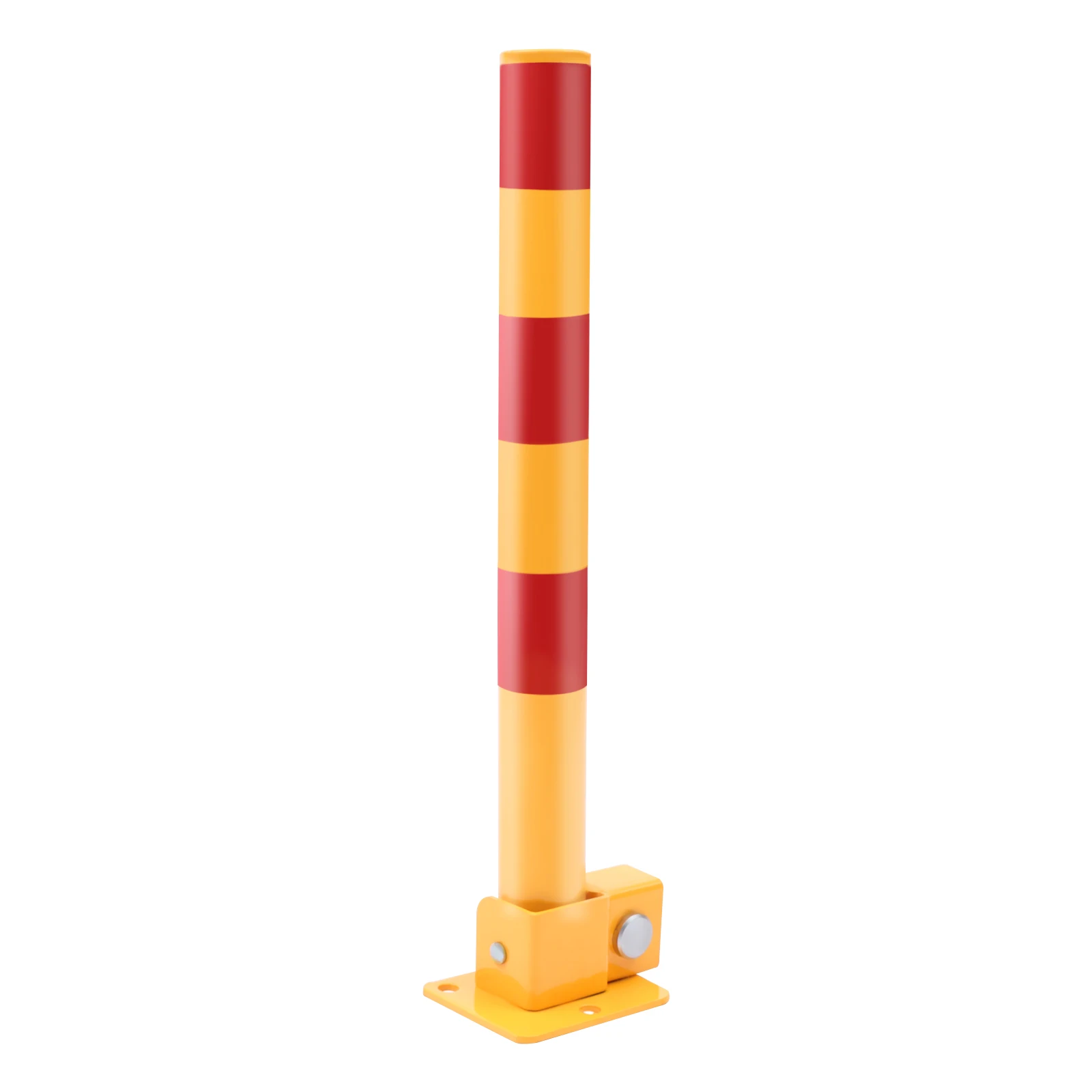 High-Strength Safety Bollard, Q195 Iron with Plastic Coating, Parking Protector with Locking Feature