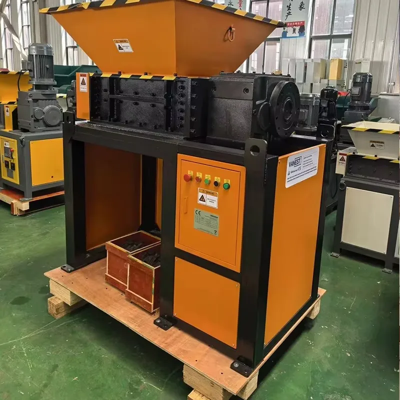 Heavy Industrial Dual Rotor Shredder 30kW 6 Ton Mixed Scrap Metal Plastic Wood Disposal Recovery System Double Shaft Shredder
