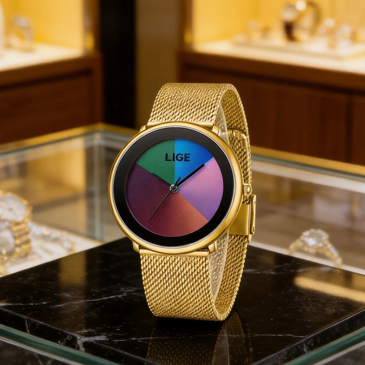 

Часы LIGE для пар, роскошные светящиеся водонепроницаемые кварцевые часы для влюбленных, свадебные часы, подарки, часы LOVE, часы Rareja Reloj + коробка