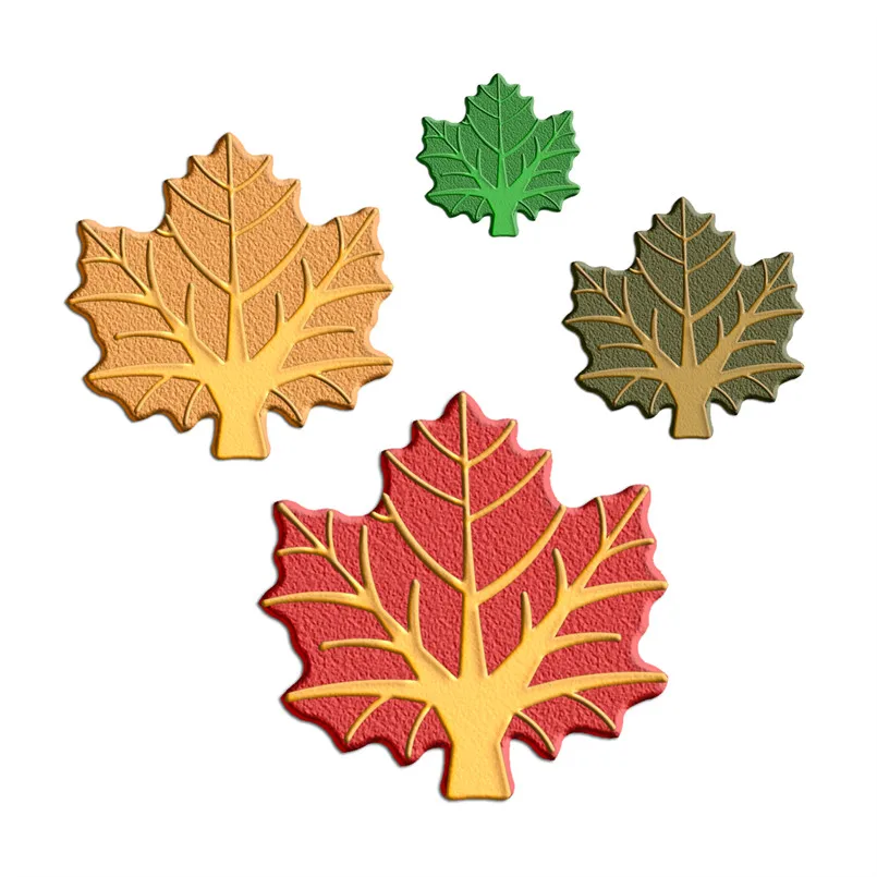 Four Specifications Cartoon Plant Autumn Maple Leaves,Plastic Molds,Cake Fondant Tools,Cookie Sushi Fruits Cutters