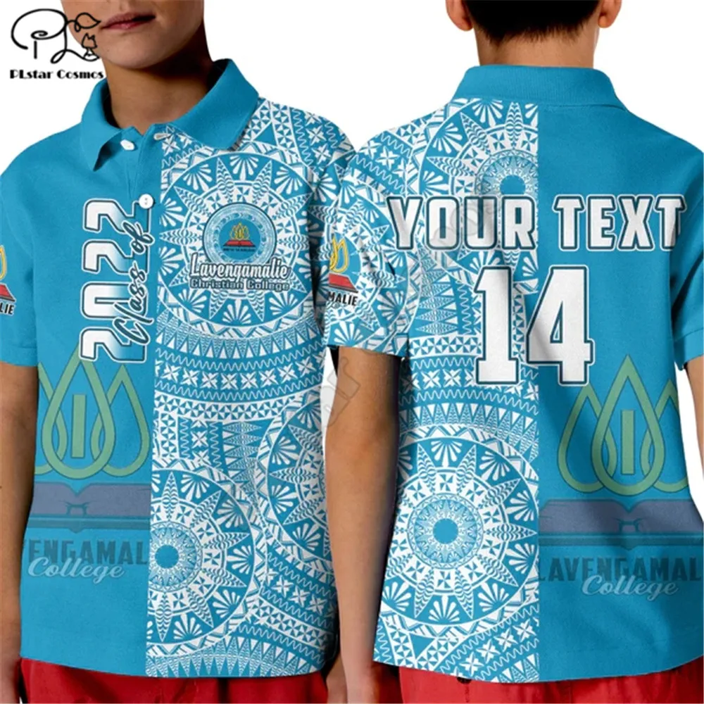 Custom Personalised Lavengamalie Tonga College Polo Shirt KID Class Of Year Tongan Ngatu Pattern Polo Shirts Summer Tops