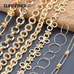 GUFEATHER C170,diy chain,pass REACH,nickel free,18k gold plated,copper metal,charms,diy bracelet necklace,jewelry making,1m/lot