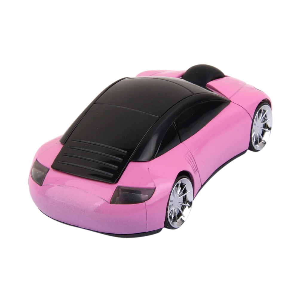 Stylish Car Shape LED Wireless Optical Mouse 1600DPI USB Mice for Windows Mac Desktop Laptop