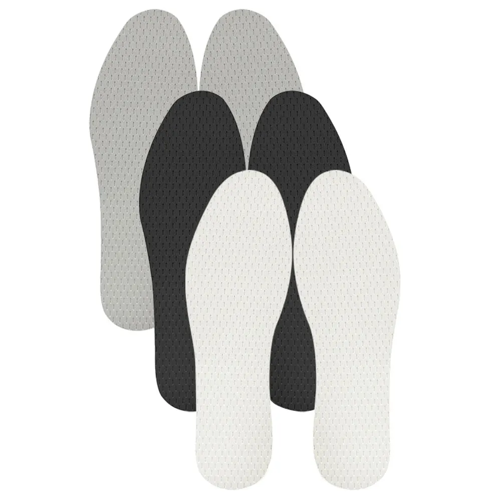 

3 Pairs Breathable Insoles Sweat-absorbing Shoe Inserts for Women 39-40 Size Comfort Elastic Shock-absorbing Foot Care Tools