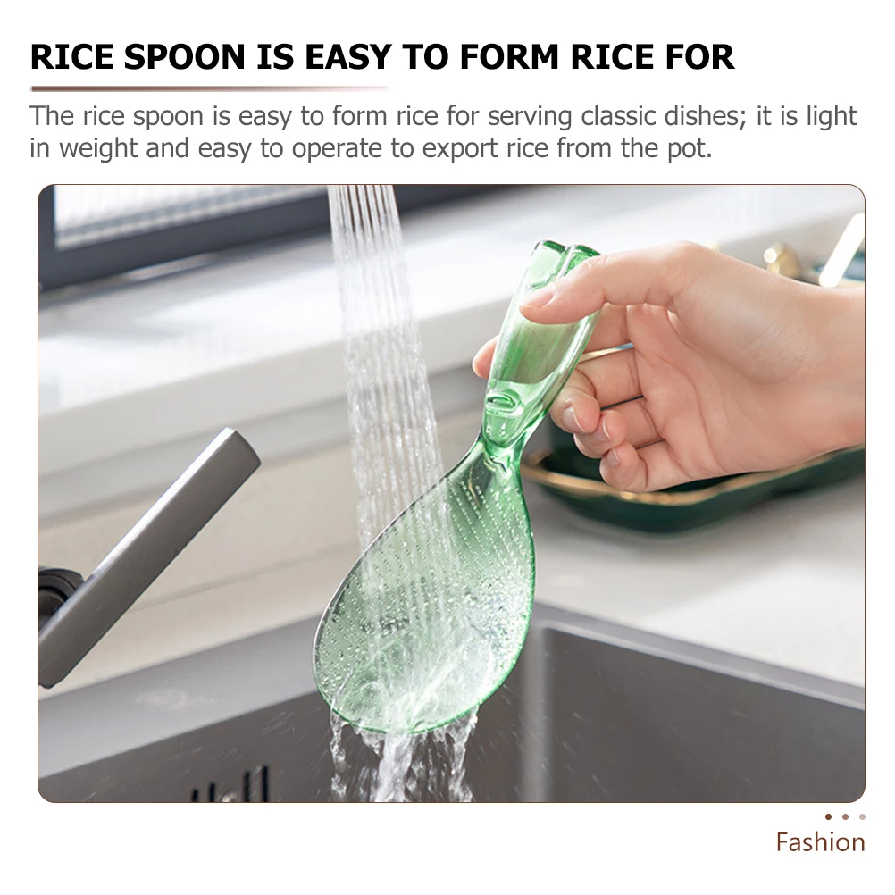 

3pcs Non-Stick Rice Spoon Paddle Reusable Kitchen Serving Tool For Cooking Stirring Mixing Food Lightweight Household