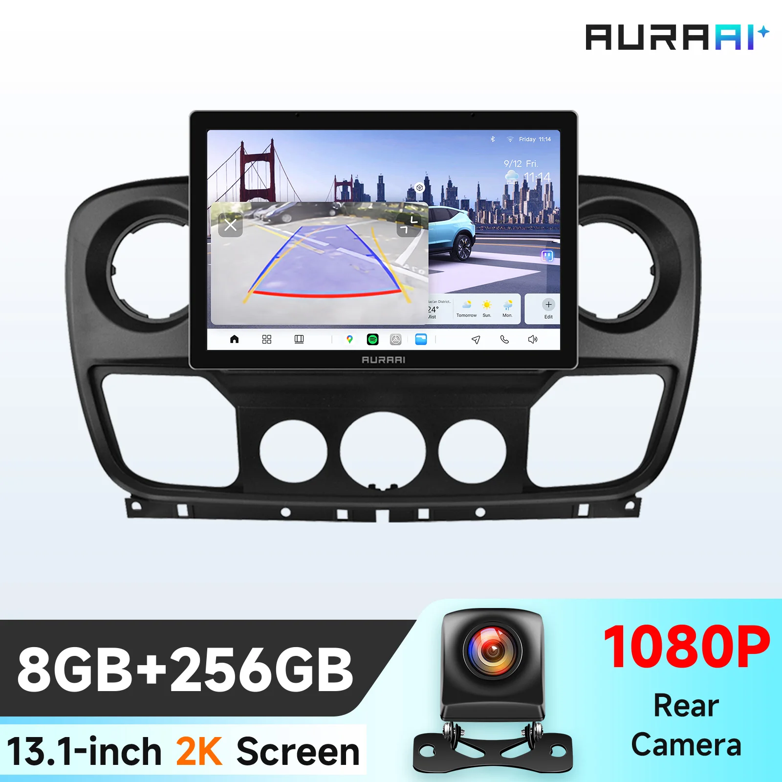 Hizpo 13,1''autoradio voor Nissan NV400 2010-2019 voor Opel Movano voor Renault Master III 3 2011-2021 Carplay Android Auto Multimedia Speler Stereo 4G Auto Intelligent Systeem AI Voice Smart QLED