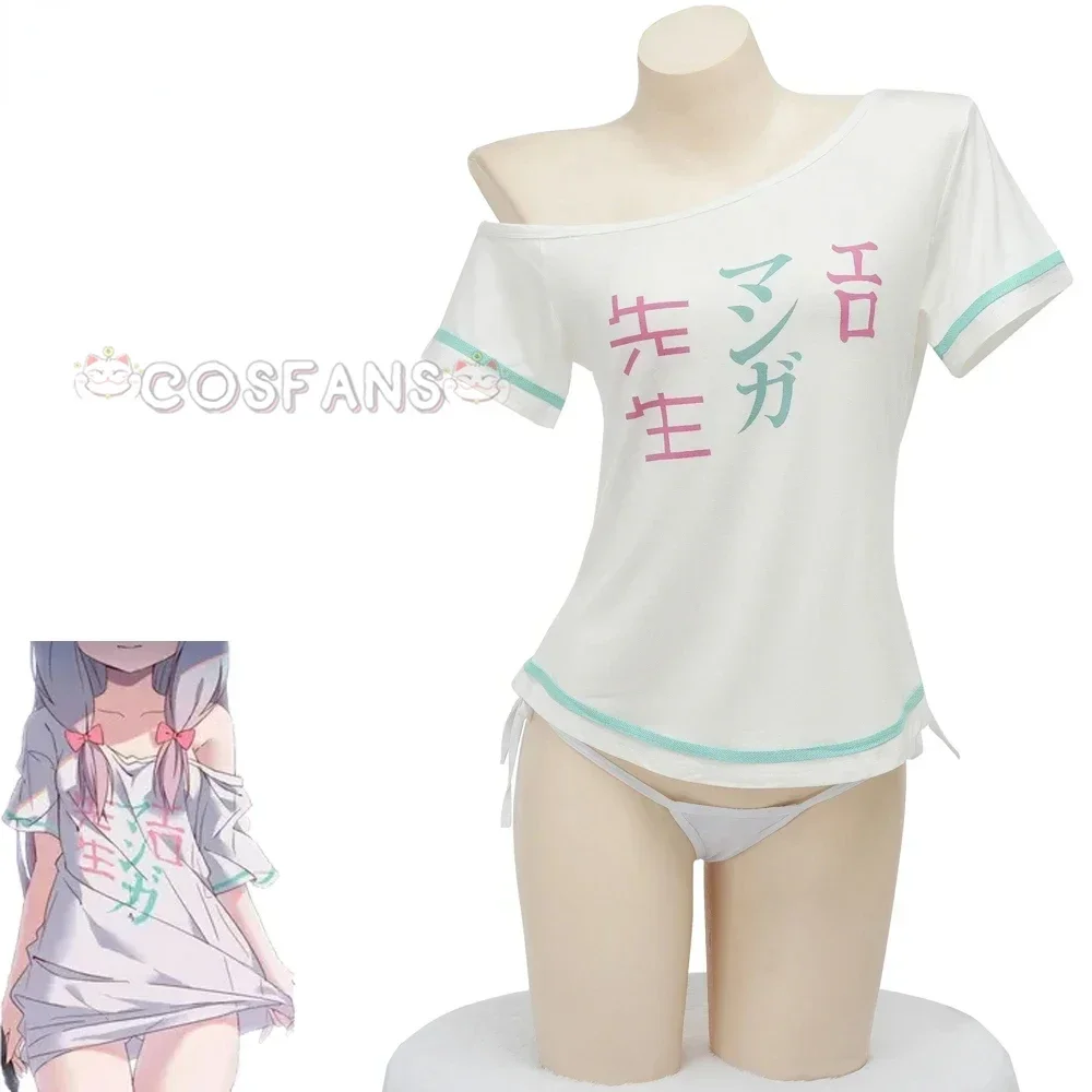 

Japanese Anime Izumi Sagiri T-shirt Pajamas Cosplay Costumes Cute Girl Game Bikini Top Role Play Outfits Underwear Lingerie