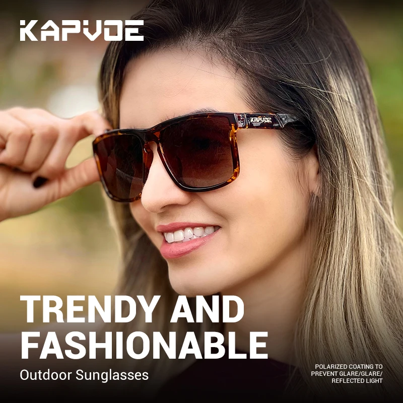 

KAPVOE новые модные поляризационные солнцезащитные очки в стиле ретро для мужчин и женщин, уличные солнцезащитные очки для отдыха, кемпинга и путешествий, солнцезащитные очки для вождения UV400