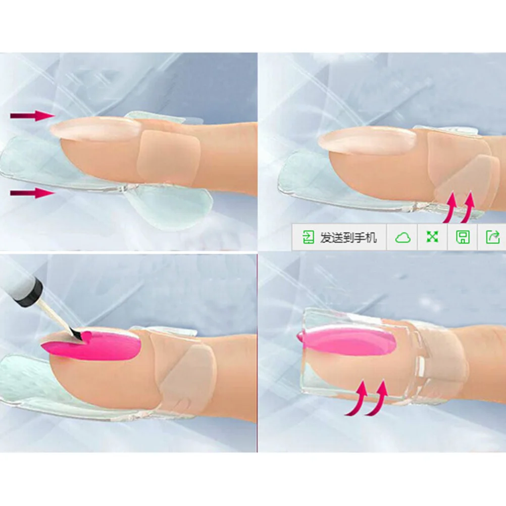 

10pcs Transparent Manicure Finger Nail Art Design Tips Cover Polish Shield Protector Clip Nail Art Design Tips DIY Tools