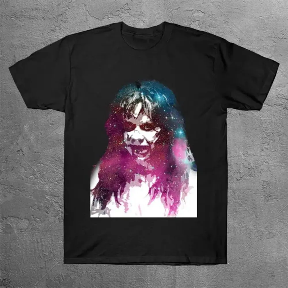 

Экзорцист Реган Макнейл Линда Блейр Галактика Футболка ужасов Мужская мода Уличная одежда Футболки