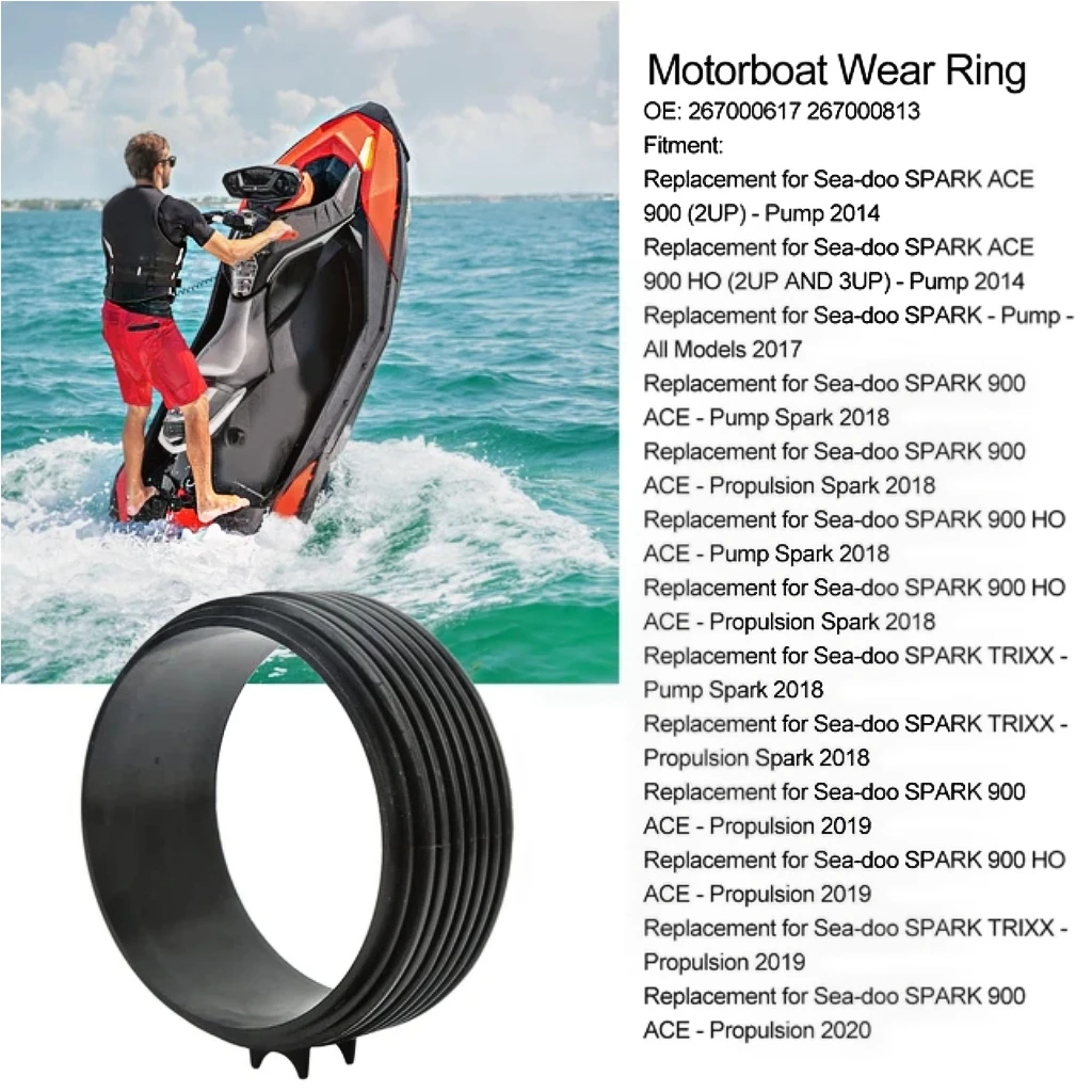 Motorboat Wear Ring 267000617 267000813 High Performance Replacement for Sea‑Doo SPARK ACE 900 TRIXX