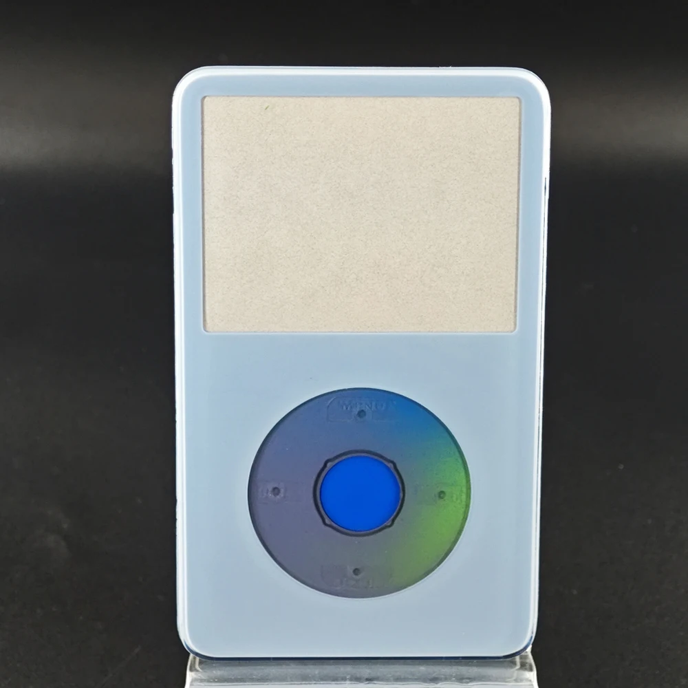 Dunkelgrüne und himmelblaue Frontplatte mit Clickwheel-Mitteltaste für iPod Video 5./5,5. Generation 30GB 60GB 80GB Frontgehäuse-Abdeckung – Detail 5
