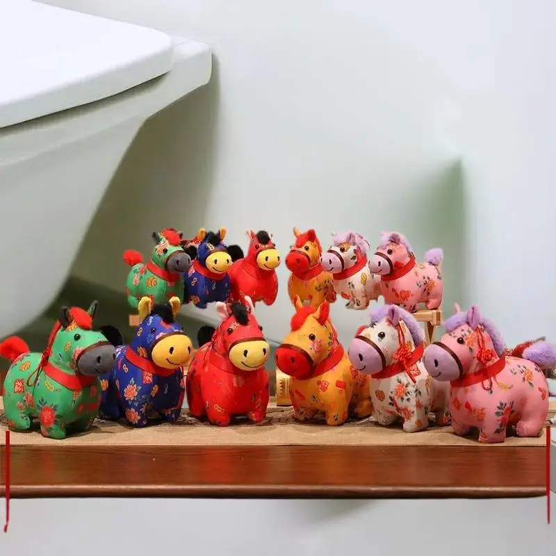 Pony-Pferd-Plüschpuppe Kat-Ring; Entzückender Anhänger zum Aufhängen von Taschen; Ideales Neujahrsgeschenk für Kinder; Maskottchenpuppe für das Jahr des Pferdes