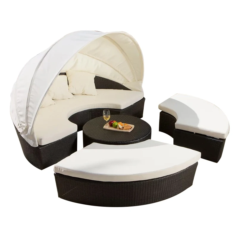 xx-Modern Outdoor  Bed Casual Lounger Sofa for Courtyard Terrace Garden Beach Pool Sunbathing^