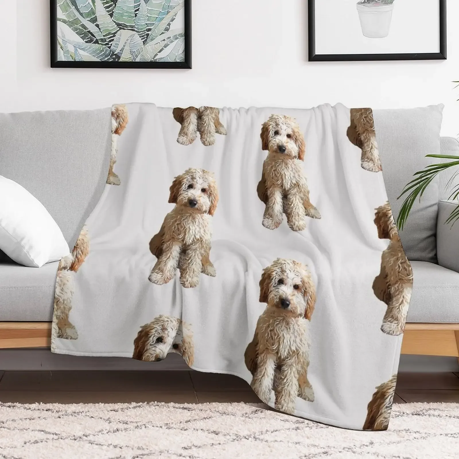 Labradoodle Cute Puppy Dog Throw Blanket christmas gifts Luxury Throw Blankets