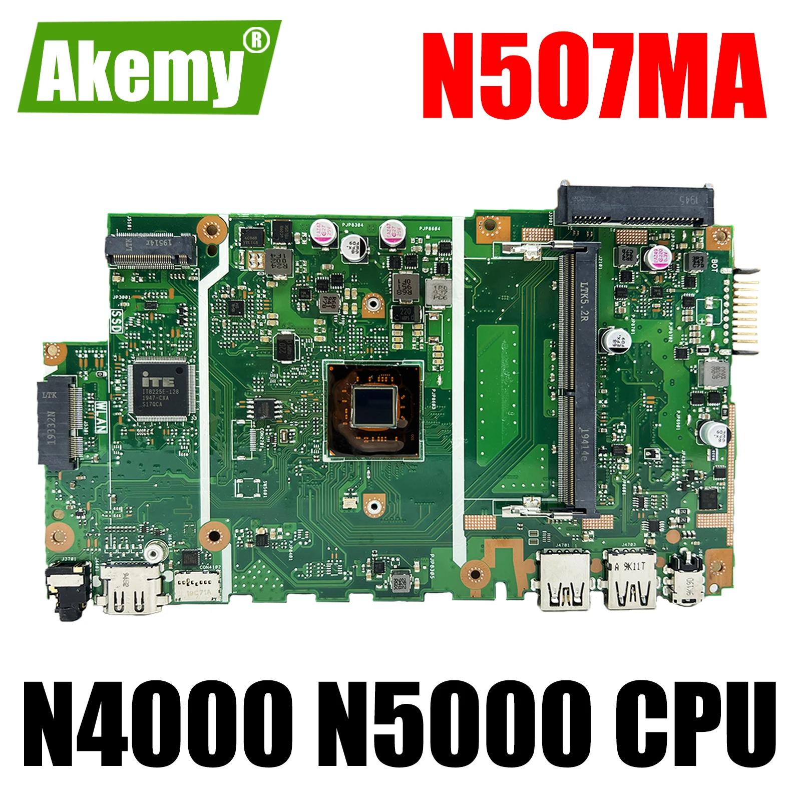 Akemy X507MA Mainboard For ASUS X507MA X507M X507 F507 X507LA X507L Laptop Motherboard CPU N4000 N5000 DDR3L 100% Test