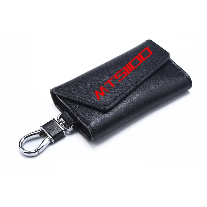 3D cowhide Key key case Holder Chain Collection Keychain for MTS1100/S Motorcycle Badge Keyring