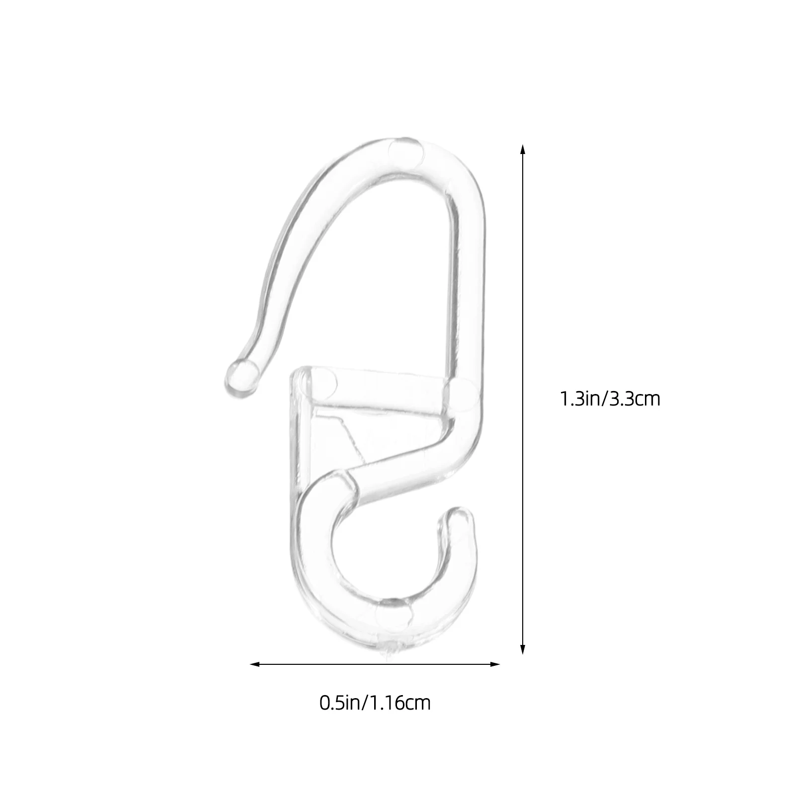 50 قطعة من خطافات الستائر البلاستيكية سهلة التركيب، ستائر ثقيلة متحركة ناعمة، ملحقات الحمام، خطافات ستائر السرير #4
