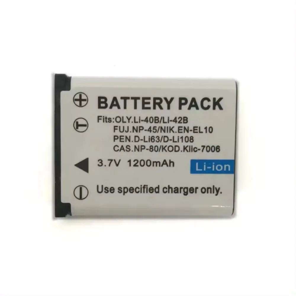 3.7V 1200mAh NP-45 FNP-45 NP-45A Camera Battery For Nikon EL10 battery S60 S80 S200 S210 S220 S230 S700 Battery Replacement