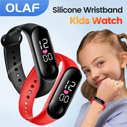 M3-relojes digitales para niños, correa de silicona ajustable, reloj impermeable para niños, pulsera deportiva, reloj inteligente electrónico para niños