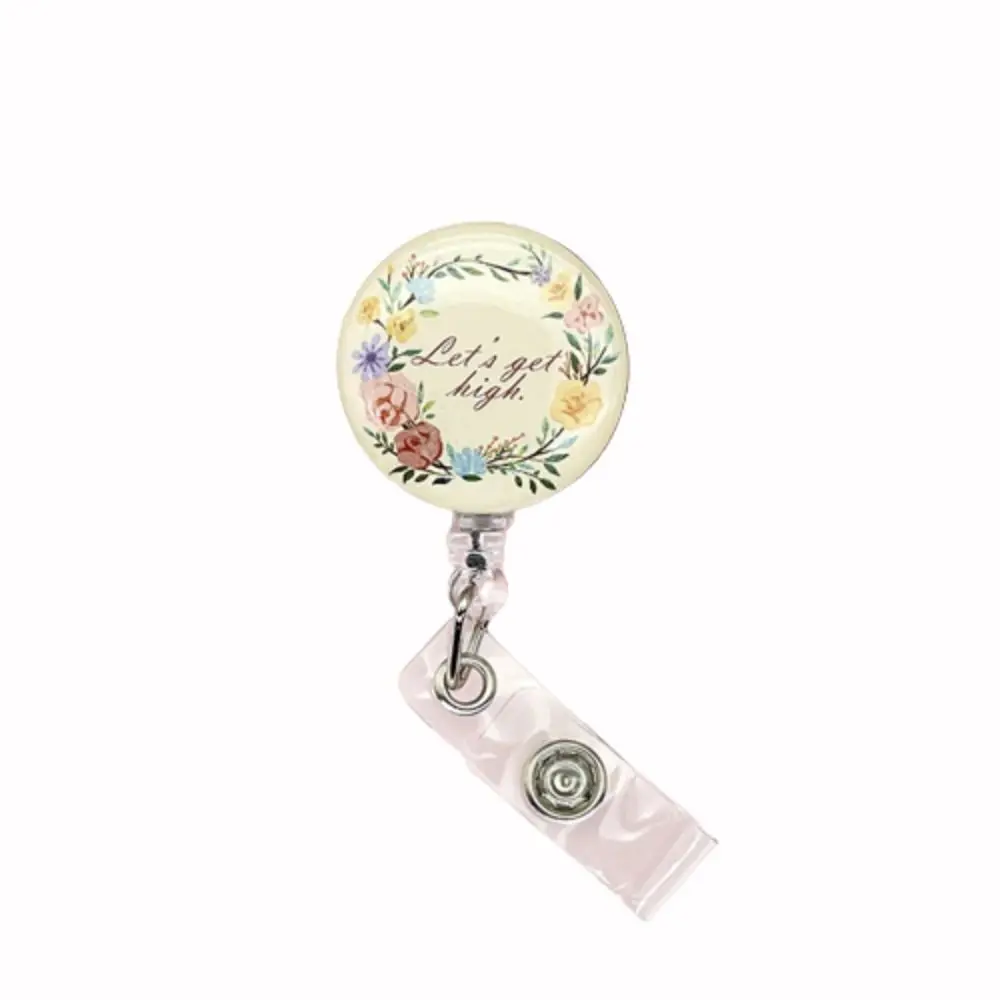 Stretchable Badge Clip Fall-proof High Resilience Nurse Badge Holder Cartoon with Back Clip Retractable Badge Reel