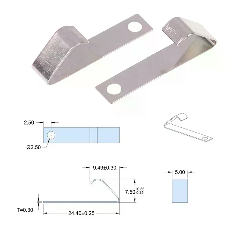 5/10Pcs Metal 9V Battery Spring Contact BC-5232-NI AA Battery Negative Piece Accessories