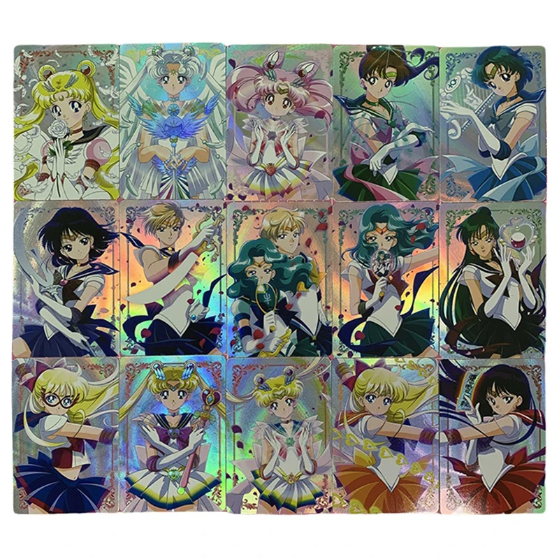 Anime Goddess Story DIY ACG Tabletop Games Laser Cards Tsukino Usagi Mizuno Ami Toys for boys Collectible Cards Birthday Present