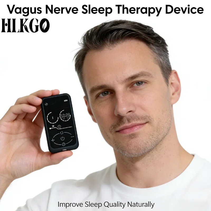 Advanced CES Brain Electronic Stimulation Device, Sleep Aid for Insomnia Anxiety Relief with Massage Ear Clip Electrodes