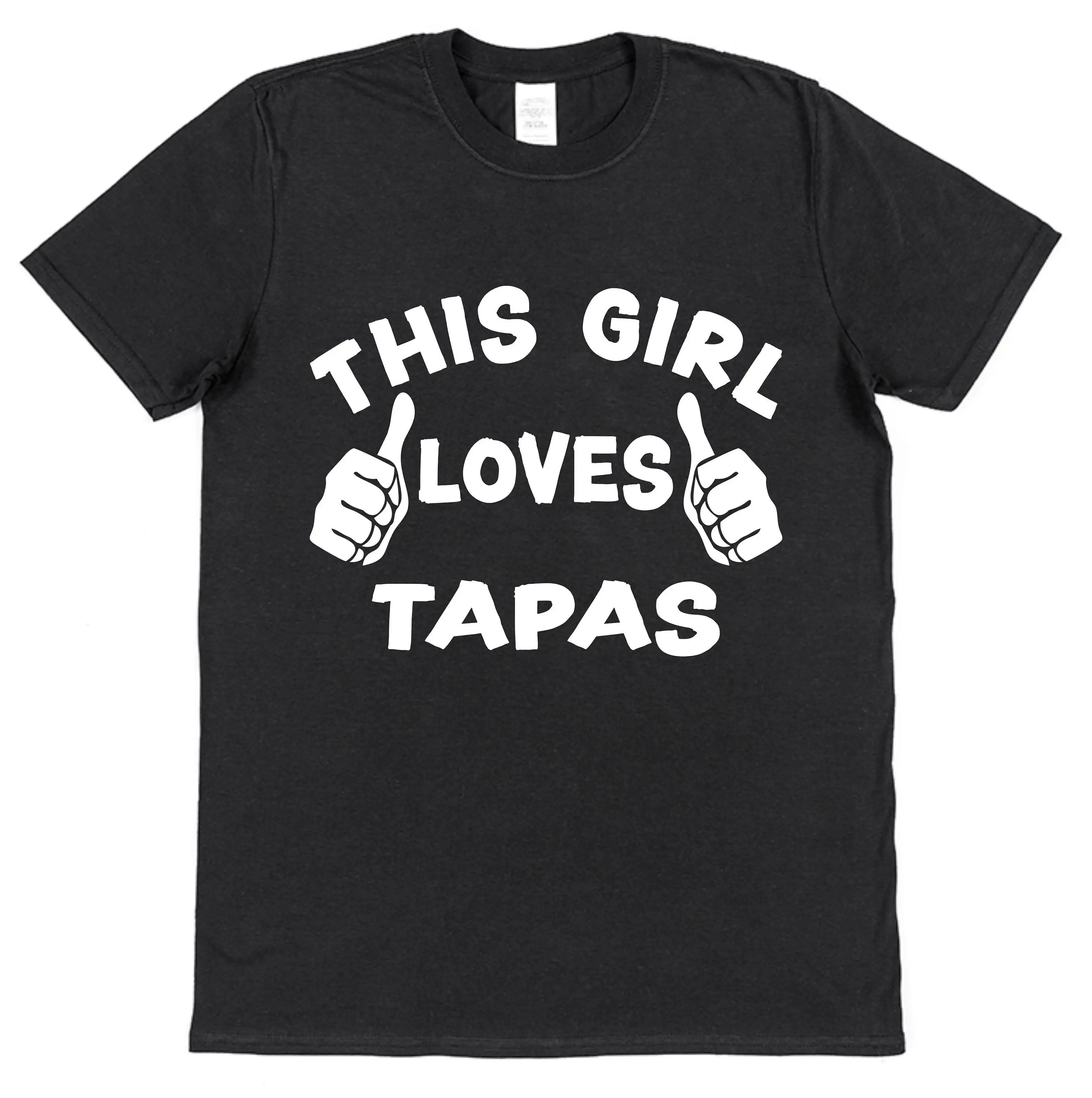 Tapas este chico o niña ama camiseta adultos niños Foodie para amantes de los alimentos españoles Jamon Tortilla Patatas Bravas Croquetas