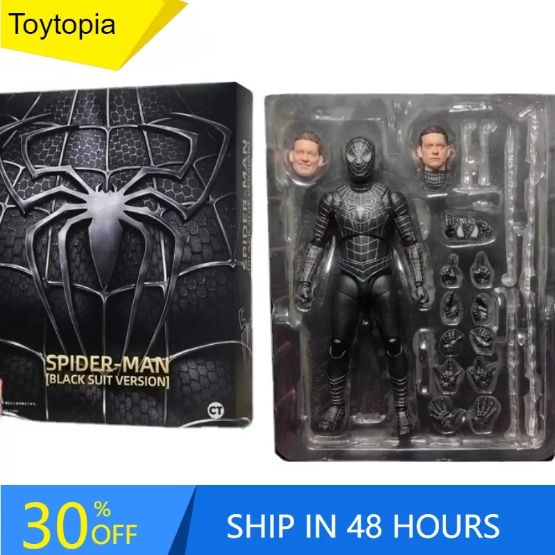 

Черная Фигурка Человека-паука 2024 из фильма «Человек-паук» часть 1 S.H. Фигуртс Shf экшн-модель 14 см ПВХ Куклы Коллекционные детские игрушки