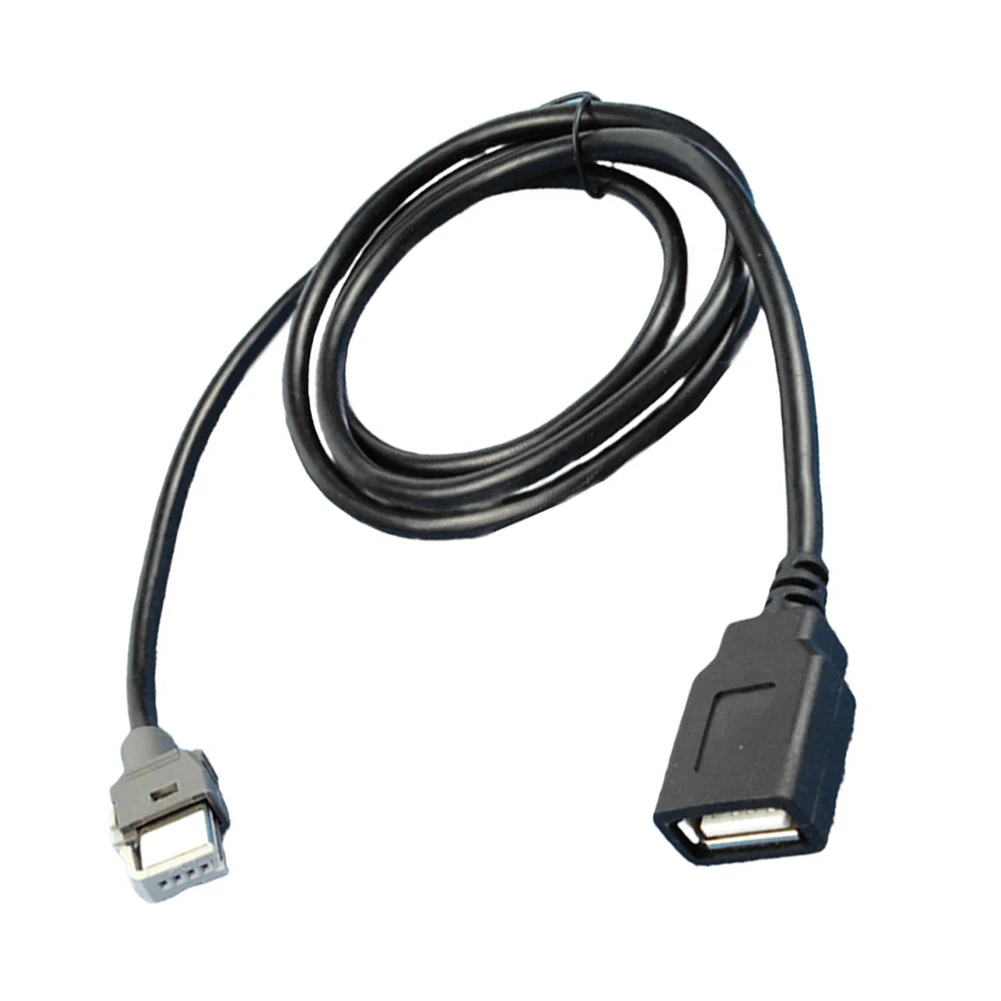 Car 4Pin Female To USB Female Adaptor USB Interface Adapter For Kia For Hyundai 120CM USB Cable Car Electronics Accessories