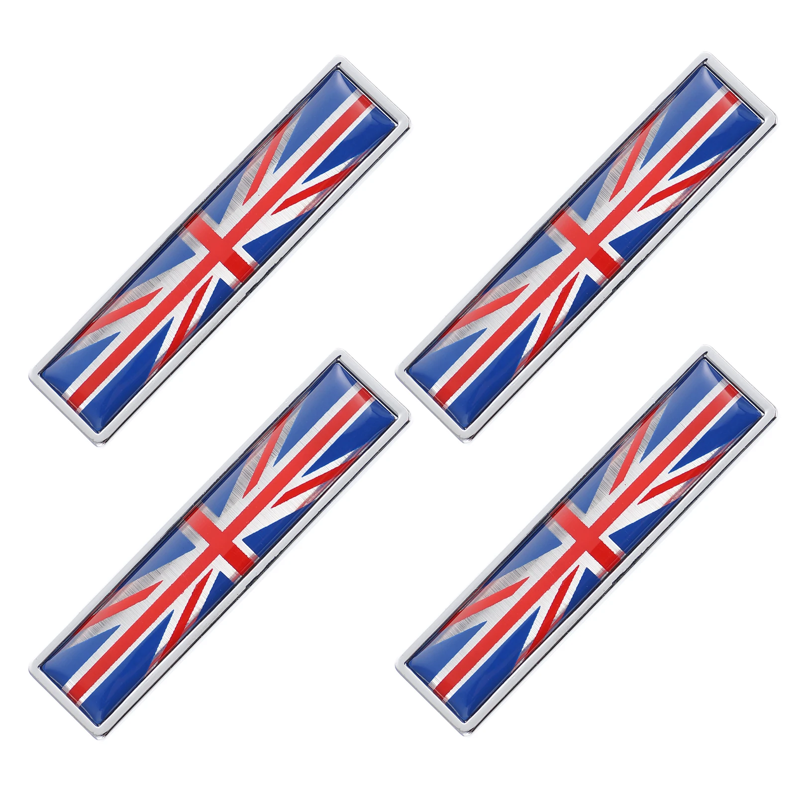 

4Pcs National Flag Metal Decals Zinc Alloy Patriotic Car Stickers for Vehicles Trucks Door Decor - Uk Flag Metal Emblems Bumper