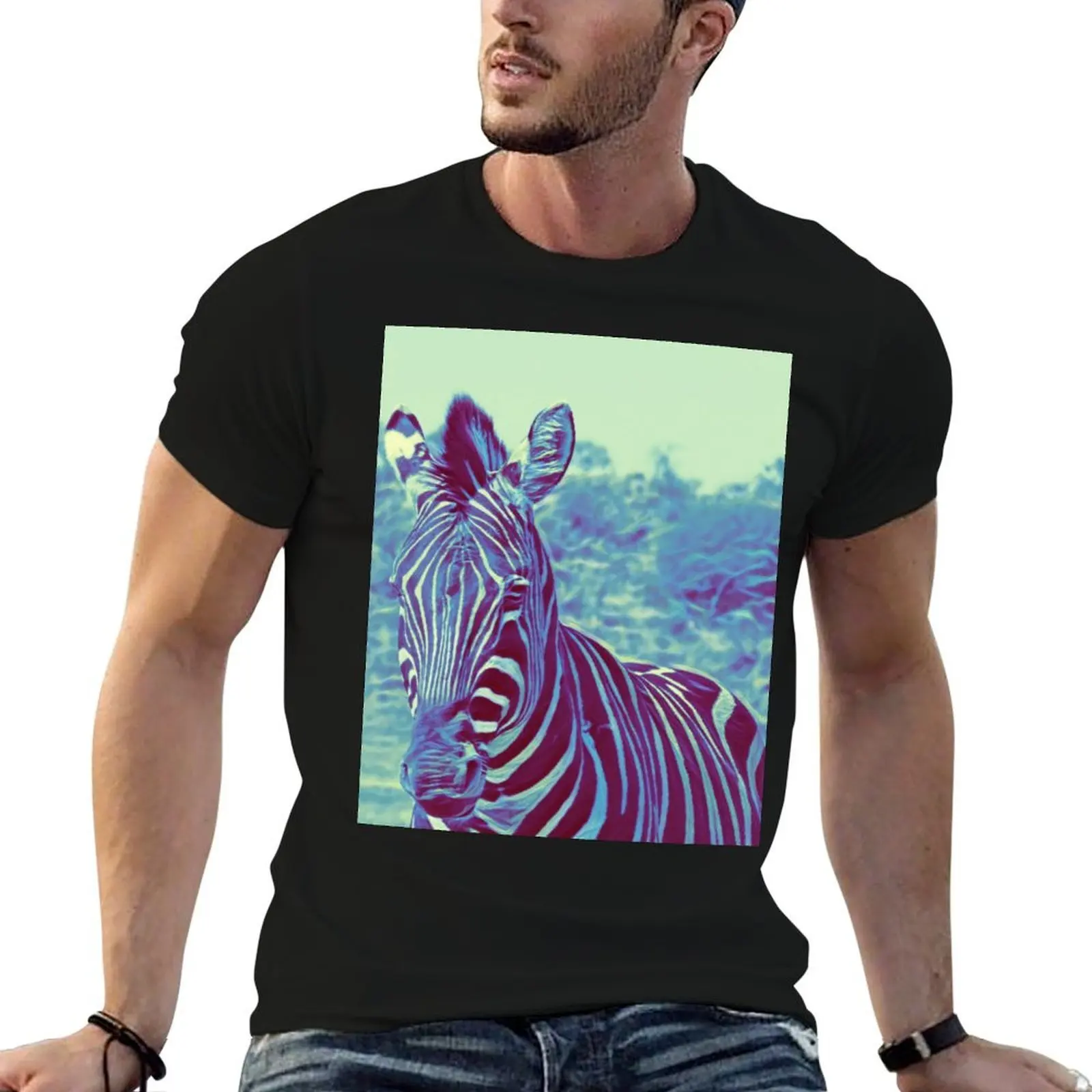 Pilanesberg Nature Reserve, South Africa - Zebra Fractal T-Shirt quick drying basketball graphic tees anime shirts men